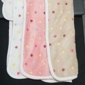 Luciphia fuzzy baby blankets...set of 3